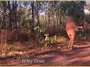 Wife walks nude filming herself outdoors